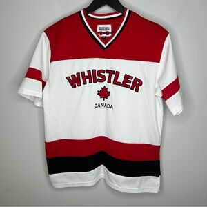 Snowcap Whistler Canada Short Sleeve V-neck Jersey Size S